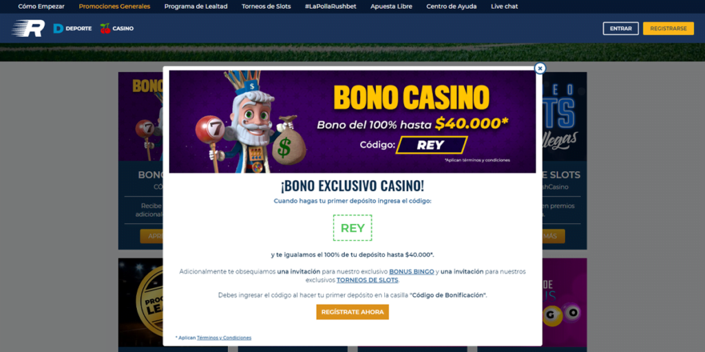 rushbet bono casino
