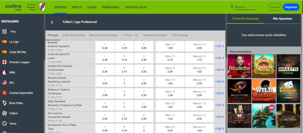 codere apuestas deportivas argentina