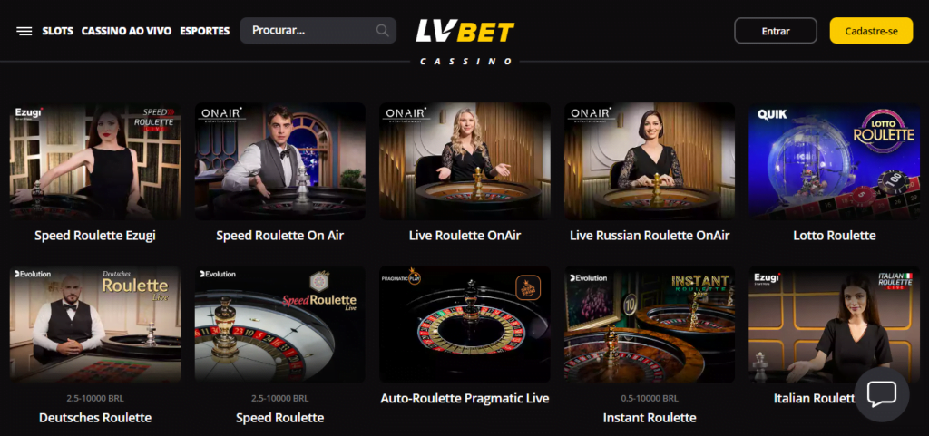 lvbet mesas de roleta