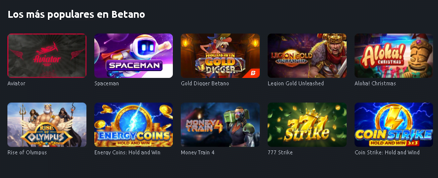 betano los más populares