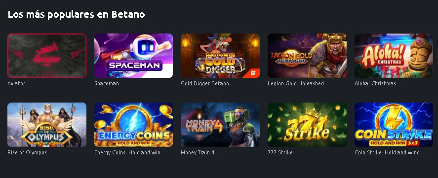 betano los más populares