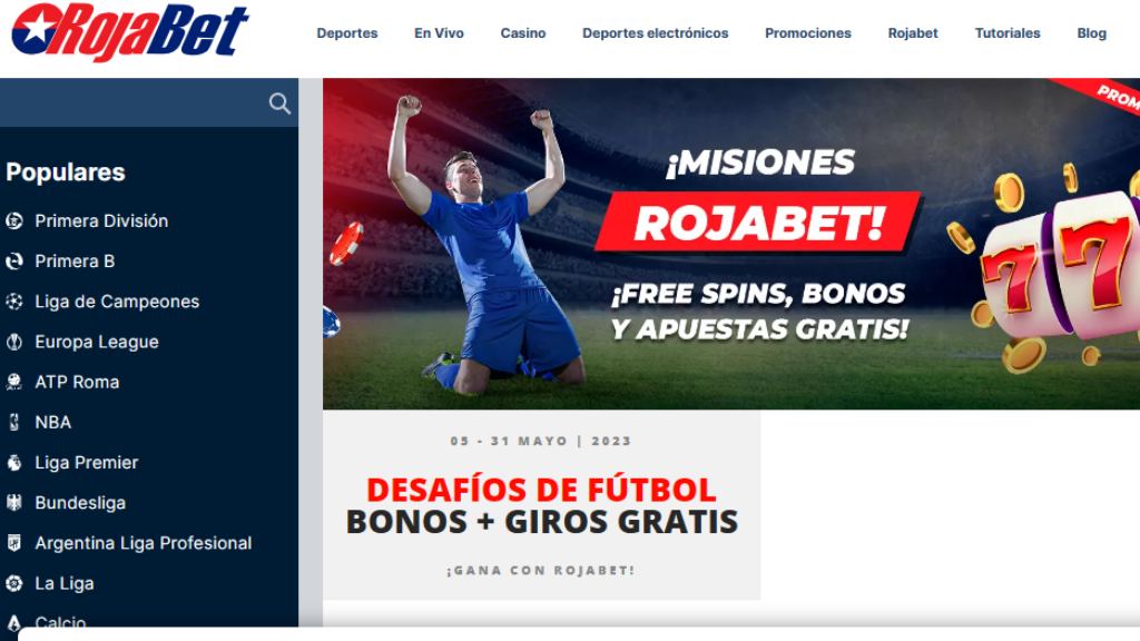rojabet bono apuestas fútbol