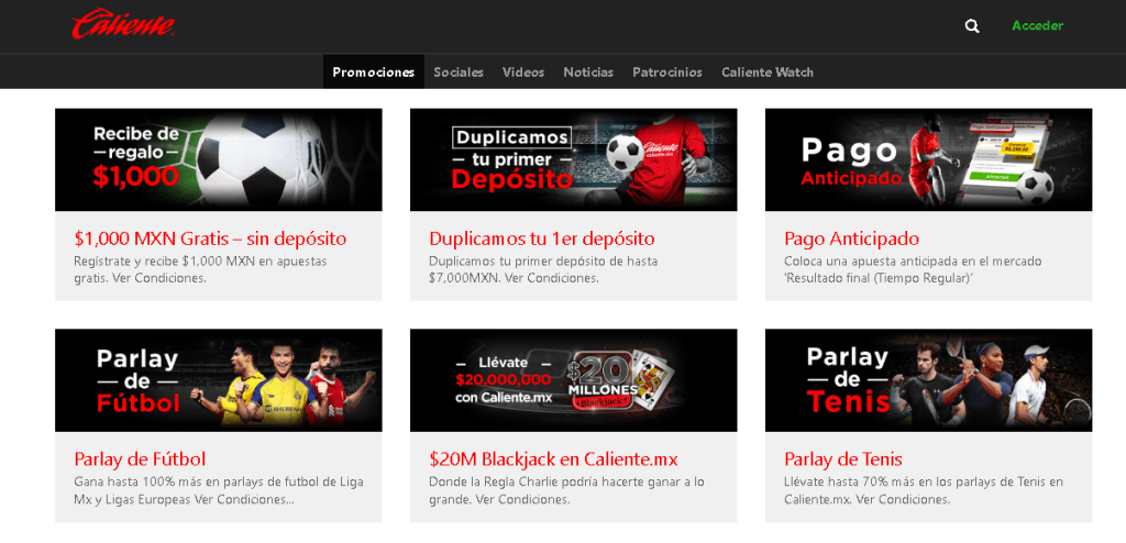 caliente parlays