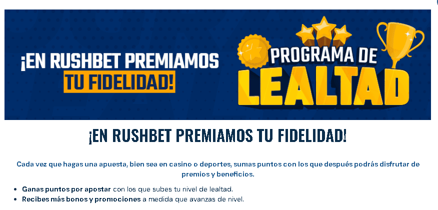 rushbet programa de lealtad
