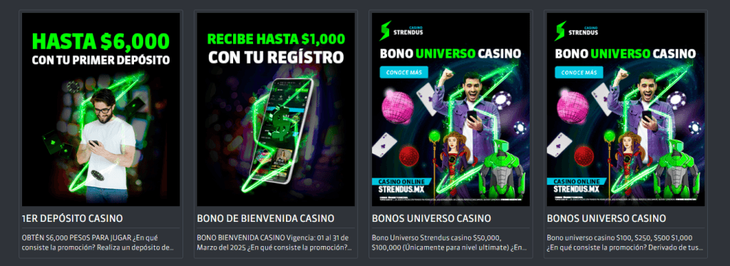 strendus bono bienvenida casino