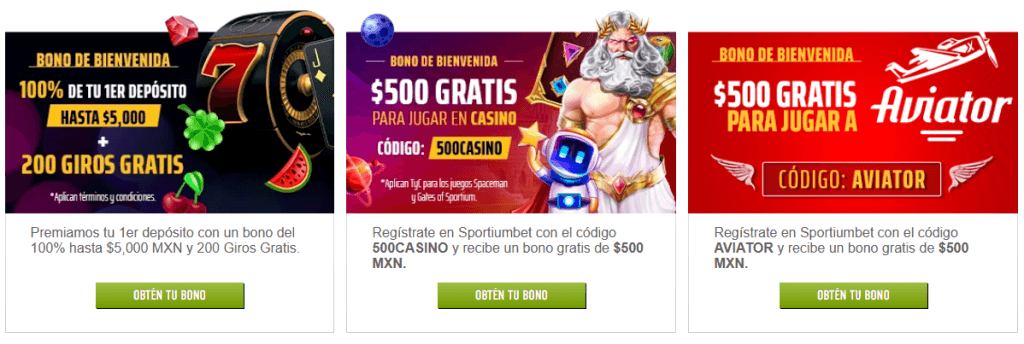 sportiumbet bono slots