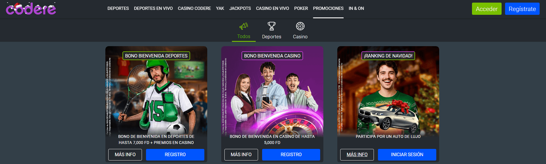 codere bono casino en vivo